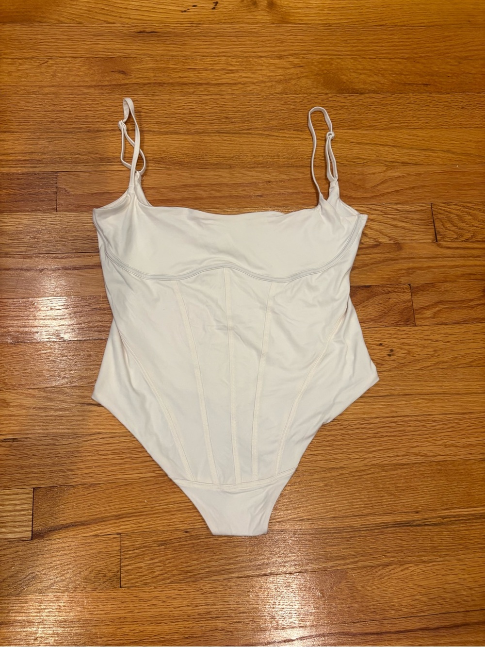 lululemon athletica White Corset-Style Bodysuit